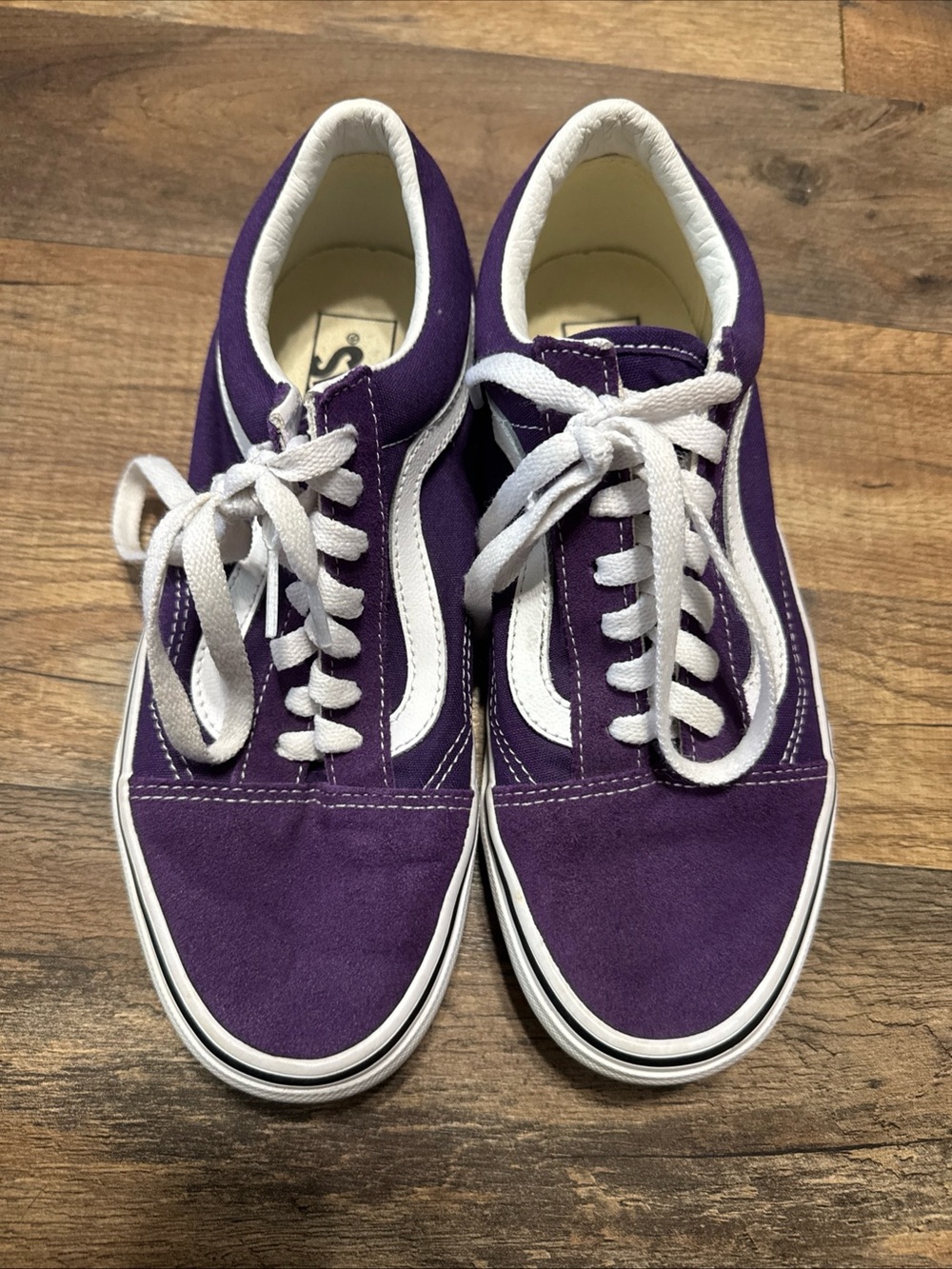Vans Old Skool Purple Canvas Sneakers with White Stripe